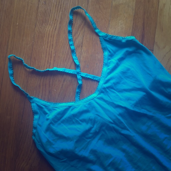 Free People Tops - 🐳BOGO🐳FREE PEOPLE//teal blue tank L